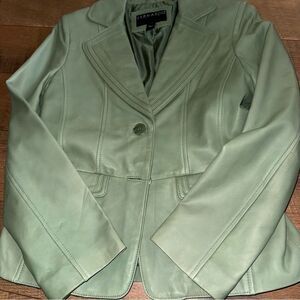 Bernardo Women's Green Leather Jacket